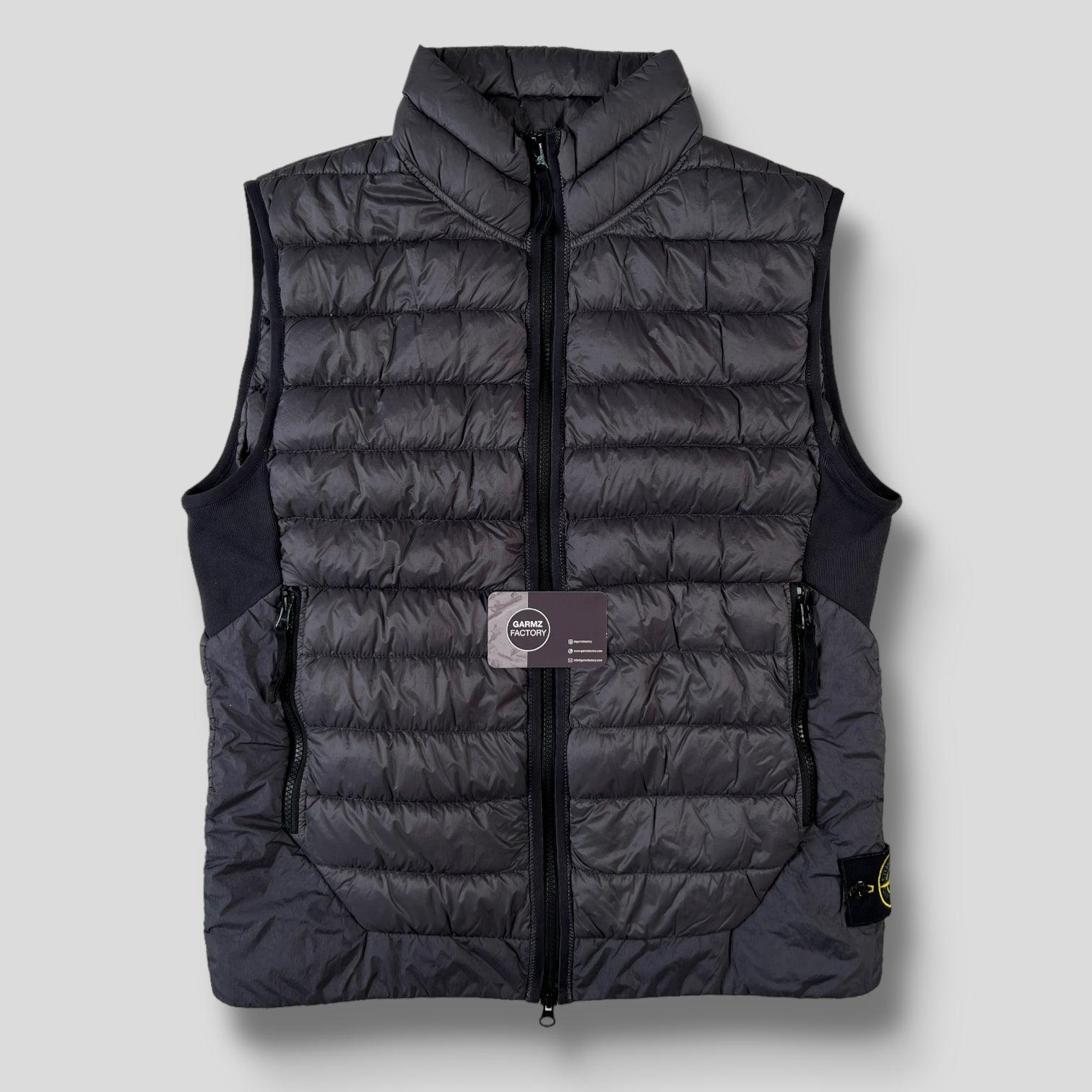 Garment Dyed Micro Yarn Down Gilet Grey - Main Image