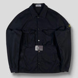 Stone Island - Garment Dyed Stretch Button Overshirt Black