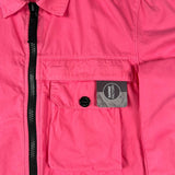 Stone Island - Garment Dyed Zip Overshirt Pink