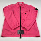 Stone Island - Garment Dyed Zip Overshirt Pink