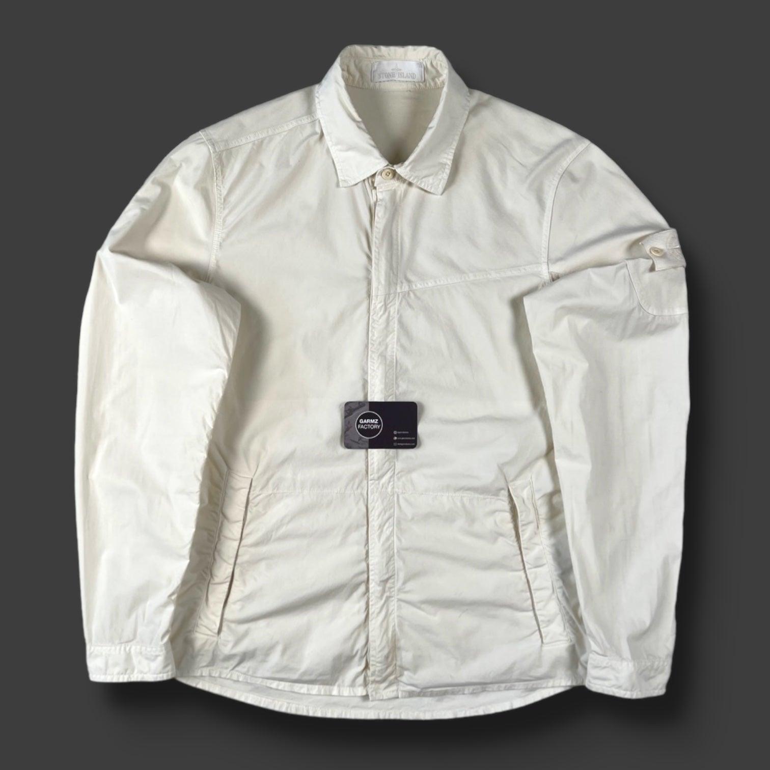 Stone Island Ghost Zip Overshirt White – Garmz Factory