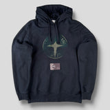 Stone Island - Graphic Print Hooded Sweatshirt Black