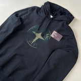 Stone Island - Graphic Print Hooded Sweatshirt Black