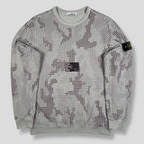Stone Island - Grid Check Camo Sweatshirt Grey