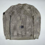 Stone Island - Hand Corrosion Cable Knit Jumper Khaki
