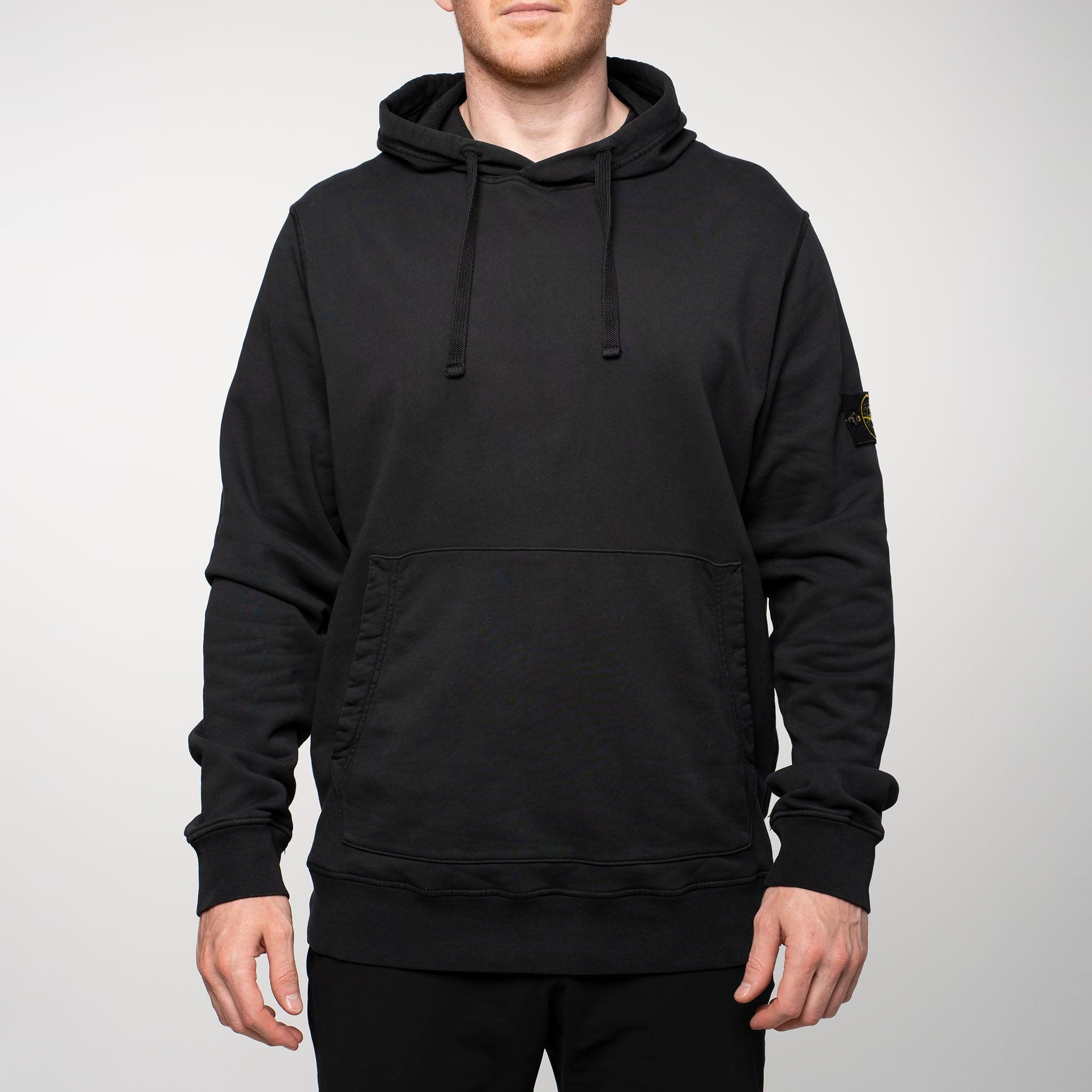 Stone Island Hooded Sweatshirt Washed Black – Garmz Factory