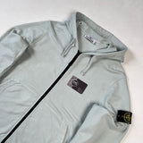 Stone Island - Hooded Zip Sweatshirt Light Blue