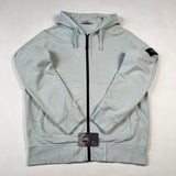 Stone Island - Hooded Zip Sweatshirt Light Blue