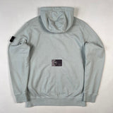 Stone Island - Hooded Zip Sweatshirt Light Blue