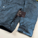 Stone Island - House Check Grid Overshirt With Dust Colour Treatment Blue