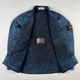 Stone Island - House Check Grid Overshirt With Dust Colour Treatment Blue