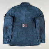 Stone Island - House Check Grid Overshirt With Dust Colour Treatment Blue