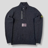 Stone Island - Lambswool 1/4 Button Knit Jumper Grey