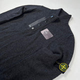 Stone Island - Lambswool 1/4 Button Knit Jumper Grey