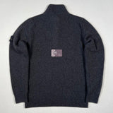 Stone Island - Lambswool 1/4 Button Knit Jumper Grey