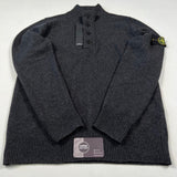 Stone Island - Lambswool 1/4 Button Knit Jumper Grey