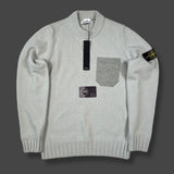 Stone Island - Lambswool Crewneck Knit Jumper Grey