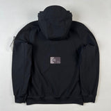 Stone Island - Light Soft Shell-R e-dye technology Hooded Jacket Black