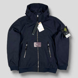 Stone Island - Light Soft Shell-R e-dye technology Hooded Jacket Navy