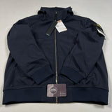 Stone Island - Light Soft Shell-R e-dye technology Hooded Jacket Navy
