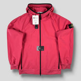 Stone Island - Light Soft Shell-R e-dye technology Hooded Jacket Pink