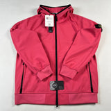 Stone Island - Light Soft Shell-R e-dye technology Hooded Jacket Pink