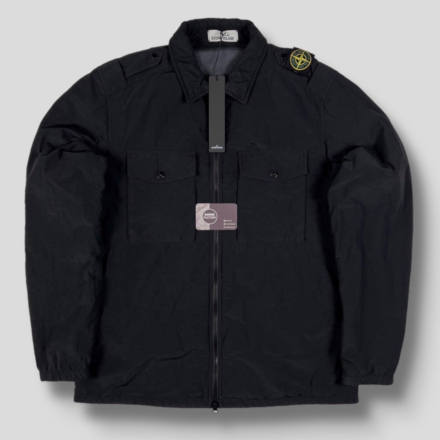 Stone Island Naslan Light Nylon Overshirt Black – Garmz Factory