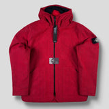 Stone Island - Needle Punched Reflective Hooded Jacket Red