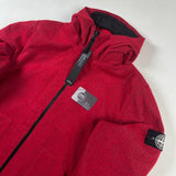 Stone Island - Needle Punched Reflective Hooded Jacket Red