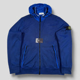 Stone Island - Nylon Blend Hooded Zip Sweatshirt Blue