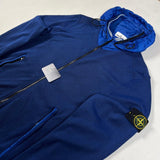 Stone Island - Nylon Blend Hooded Zip Sweatshirt Blue