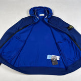 Stone Island - Nylon Blend Hooded Zip Sweatshirt Blue