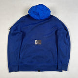 Stone Island - Nylon Blend Hooded Zip Sweatshirt Blue