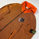 Stone Island - Nylon Blend Hooded Zip Sweatshirt Orange