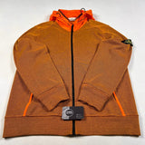 Stone Island - Nylon Blend Hooded Zip Sweatshirt Orange