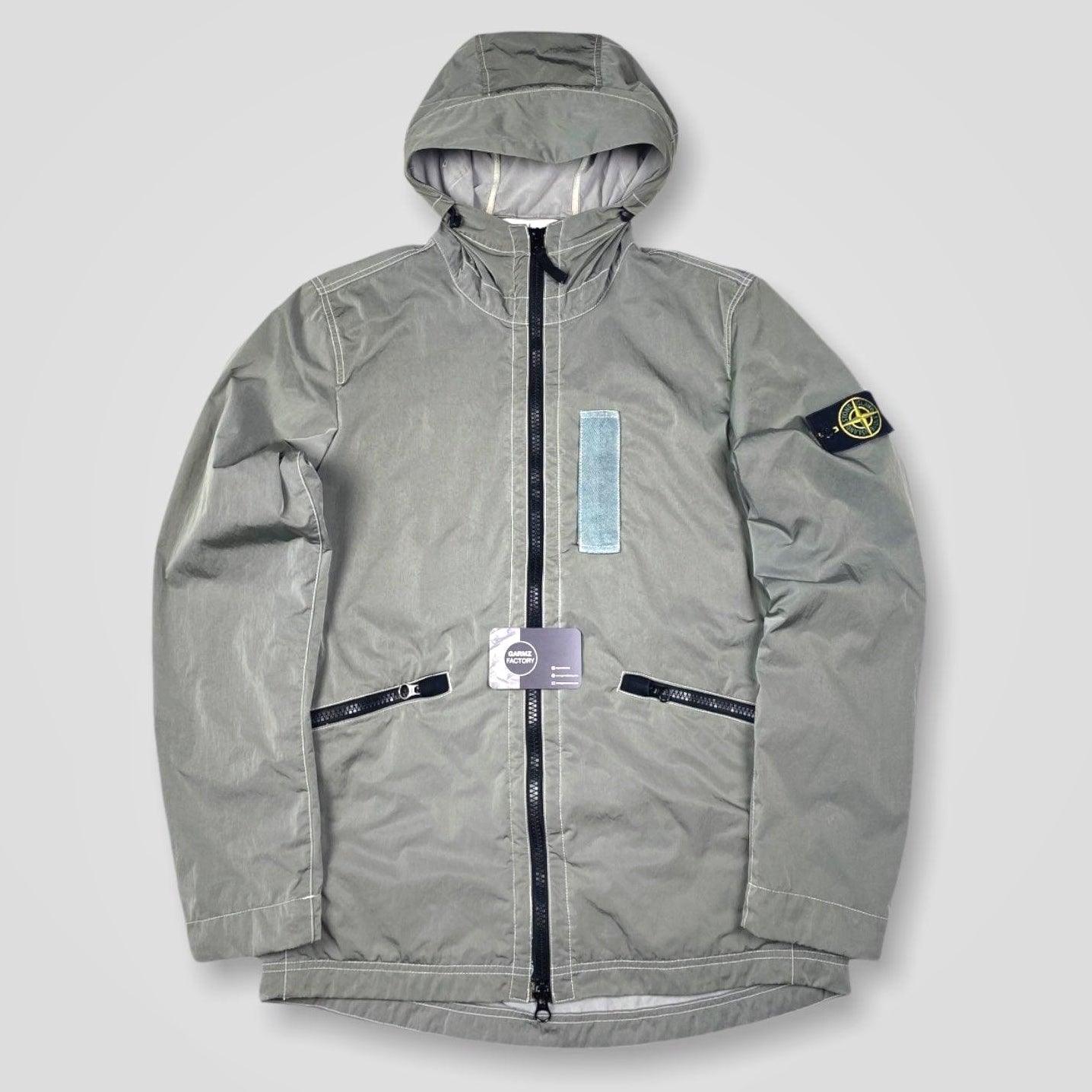 【あーお】STONE  Nylon Flock Jacket Stone Island Nylon Metal Flock Jacket SIlver – Garmz Factory