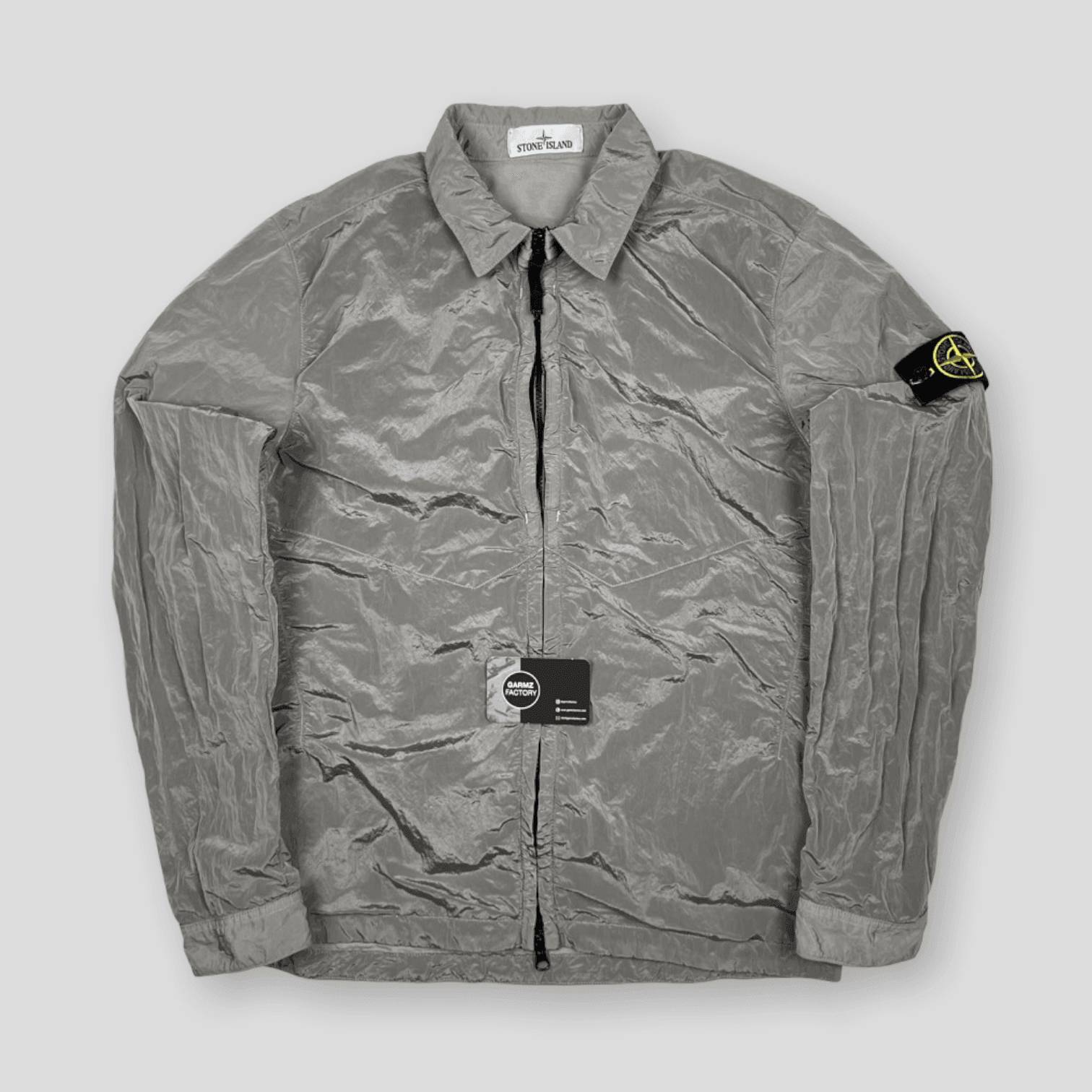 Stone island nylon top metal overshirt grey