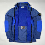 Stone Island - nylon metal ripstop hooded jacket blue