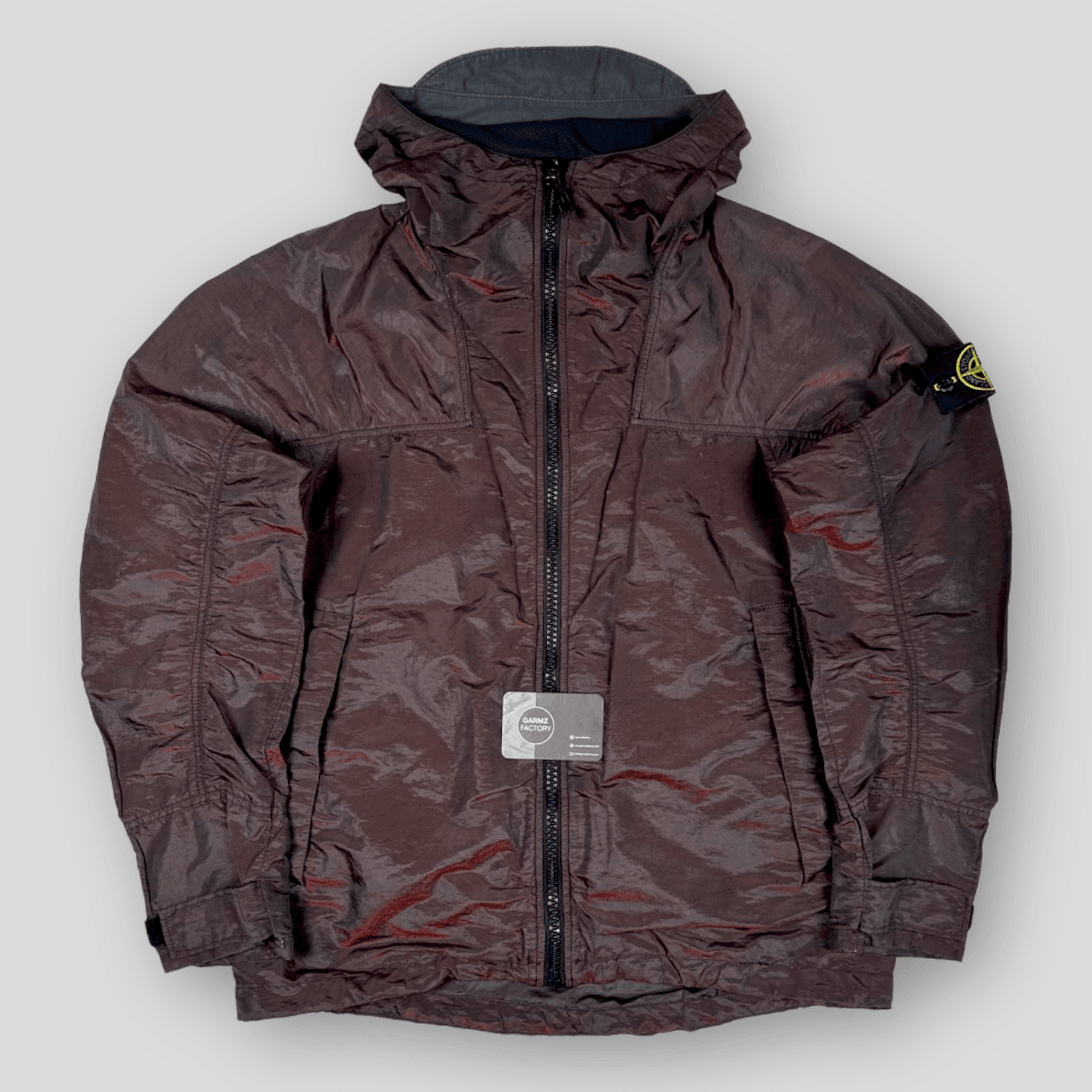 Stone Island Nylon Metal Watro Weft Jacket Burgundy – Garmz Factory