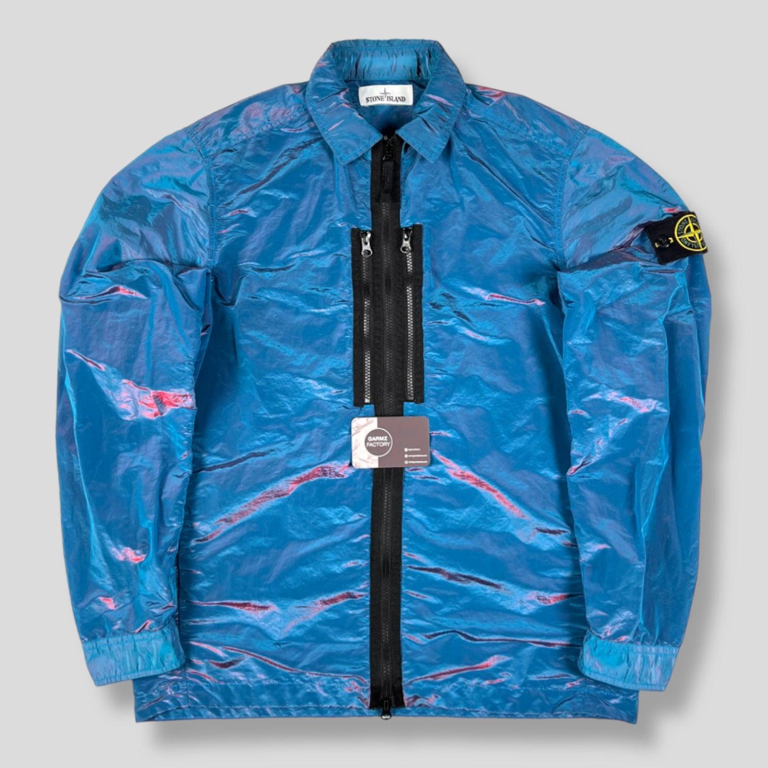 Stone island metal overshirt blue Clearance