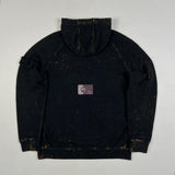 Stone Island - Off Dye Treatment Hooded Jumper Black