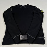 Stone Island - Off-stitched Garment Dyed Sweatshirt Black