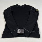 Stone Island - Off-stitched Garment Dyed Sweatshirt Black