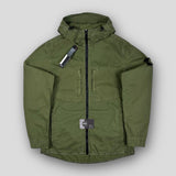 Stone Island - Old Dye Hooded Overshirt Khaki