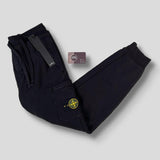 Stone Island - Patch Logo Cargo Joggers Black