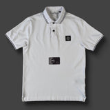Stone Island - Patch Logo Polo Shirt Slim Fit White
