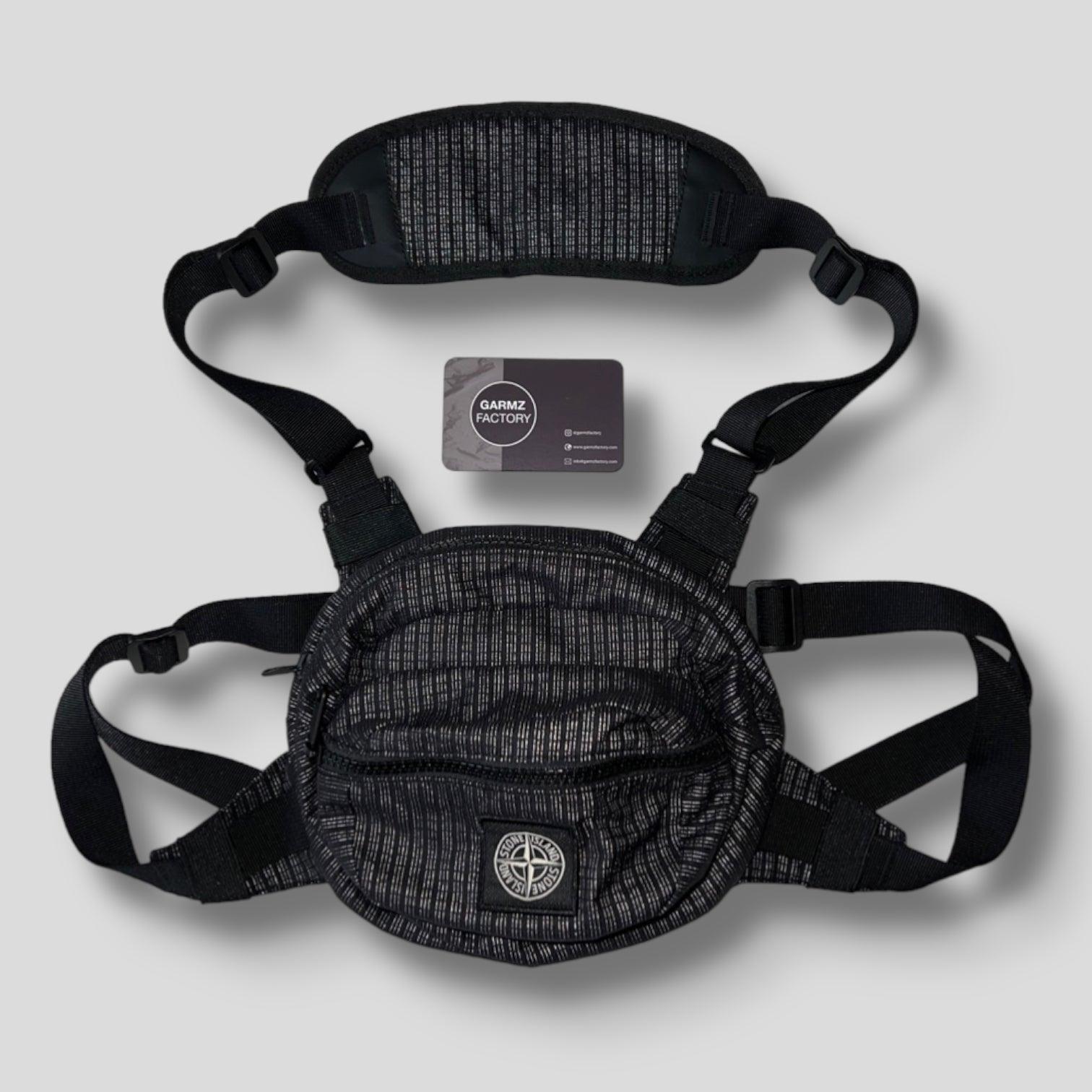 Stone Island Reflective Weave Ripstop Chest Bag Black – Garmz Factory