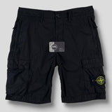 Stone Island - Supima Cotton Cargo Shorts Type RE Black
