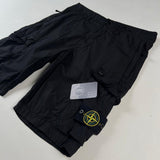 Stone Island - Supima Cotton Cargo Shorts Type RE Black