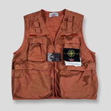 Stone Island - Supreme Brushed Cotton Tactical Vest Rust